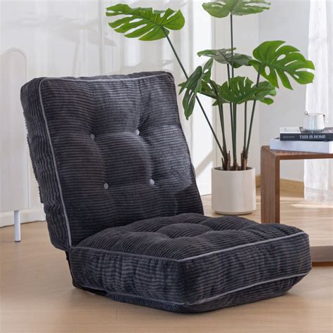 YOSHOOT Adjustable Floor Chair with Back Support, Gaming Chair Floor ...