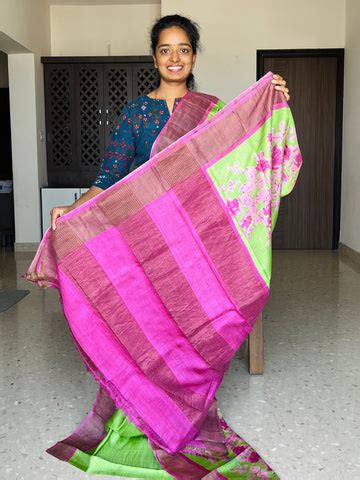 Buy Tussar Silk Sarees | Hand Block Printed Sarees | Handcrafted Sarees ...