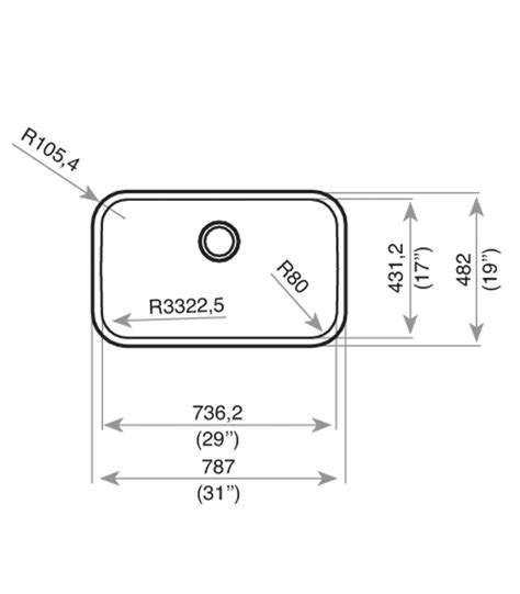 Teka BE 74.43-20 1C Fregadero Bajo Encimera, 1 Cubeta 74 cm, Acero ...
