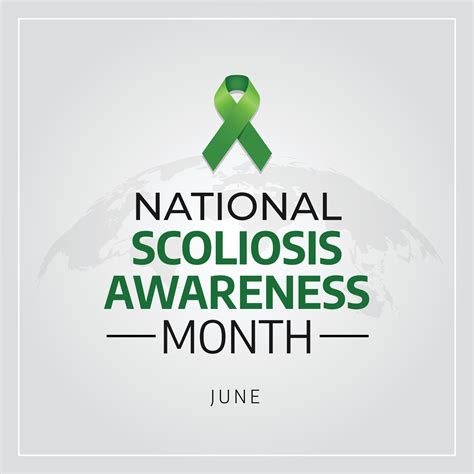 scoliosis awareness month design template for celebration. scoliosis ...