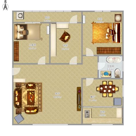 14790号-求133平米三室两厅两卫装修方案、图纸-中标: 张青坡_K68论坛