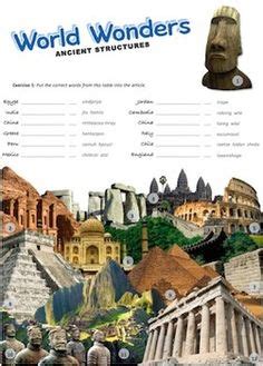 Wonders in the World Hand Out 的图像结果