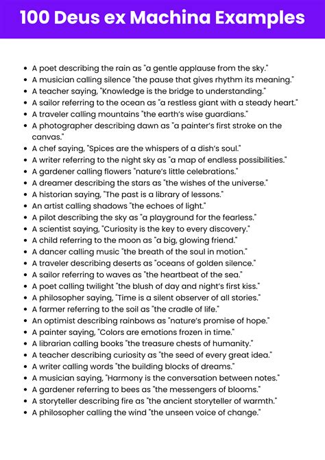 100+ Deus ex Machina Examples