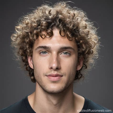 Curly-haired Man | Stable Diffusion Online