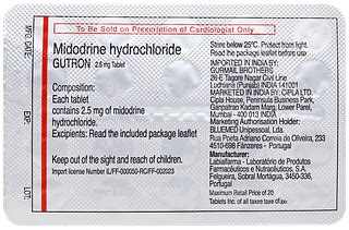 Gutron 2.5mg Tablet: Uses, Side Effects, Price & Substitutes