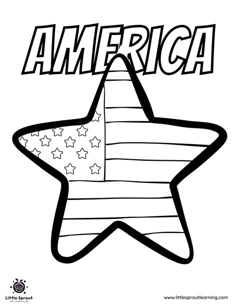 Best 10 American Flag Coloring Pages | Little Sprout