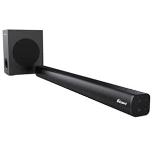 Bestini 2.1 Channel Soundbar with Wired Subwoofer, Bluetooth, AUX/USB ...