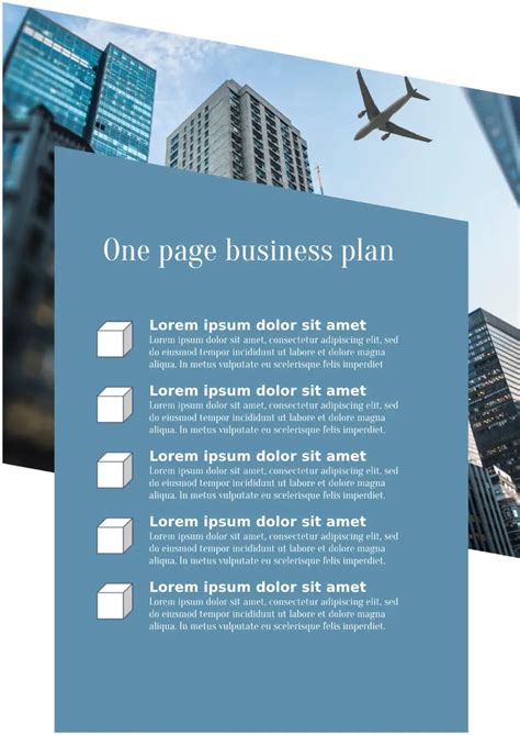 Business Plan One-Pager 的图像结果