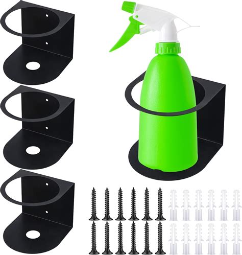 Gerrii 4 Pcs Spray Bottle Holder Brushed Stainless Steel Storage Rack ...