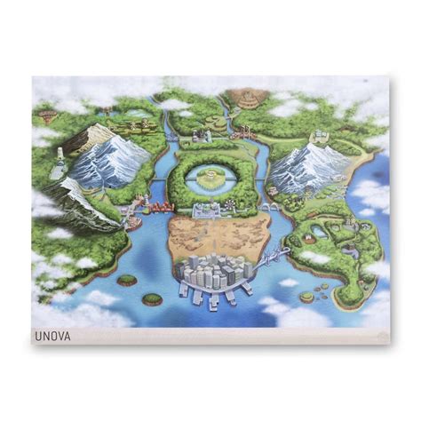 Unova Pokémon Region Maps Poster | Pokémon Center UK Official Site