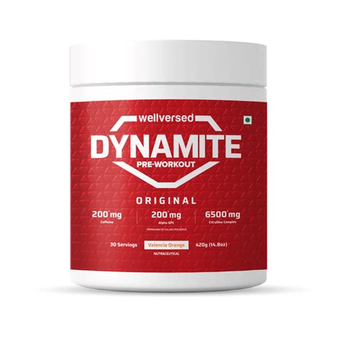 Buy Dynamite Pre-Workout (420g, 30 Servings) – Valencia Orange Flavour ...