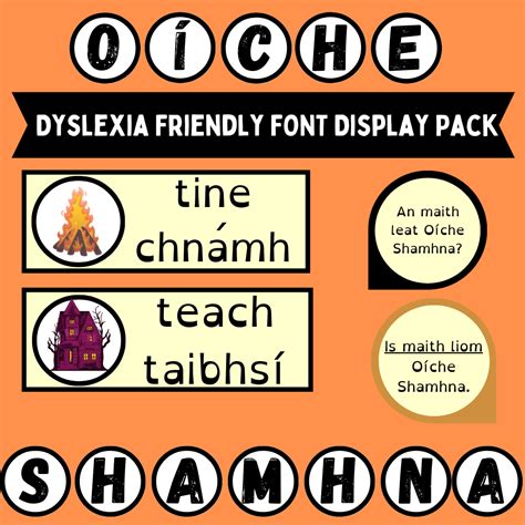 Mash > Infants > Oíche Shamhna Display Pack - Dyslexia Friendly Font