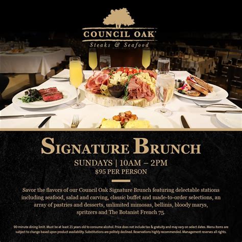 Council Oak Steaks & Seafood launches Signature Brunch menu on Sundays ...