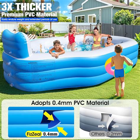 Large Inflatable Swimming Pool for Kids and Adults,Thickened Adult Pool ...