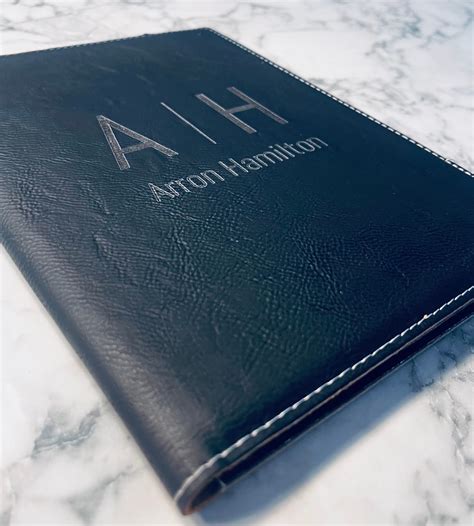 Personalised Leather Notebook Cover. Leather Portfolio, Leather ...