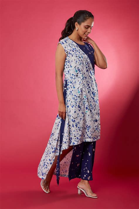 Long Short Wrap Dress with Tie ups - Blue Color by Golden - All That ...