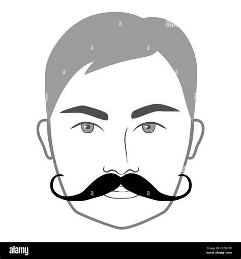 Mustache Men Face Drawings
