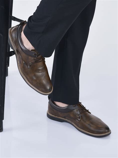 Shop Lace Up Formal Oxford Shoes For Men With TPR Welted Sole