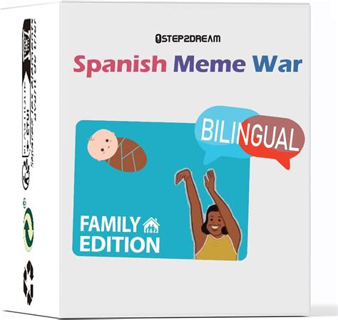 Amazon.com: 1step2dream Spanish English Party Game Meme War Card Game ...