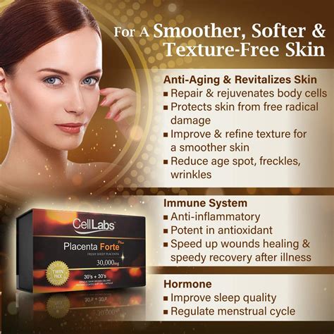 CellLabs Fresh Sheep Placenta Forte Plus 30,000mg Premium Quality Stem ...