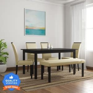 Flipkart Perfect Homes Arranmore Solid Wood 6 Seater Dining Set Price ...