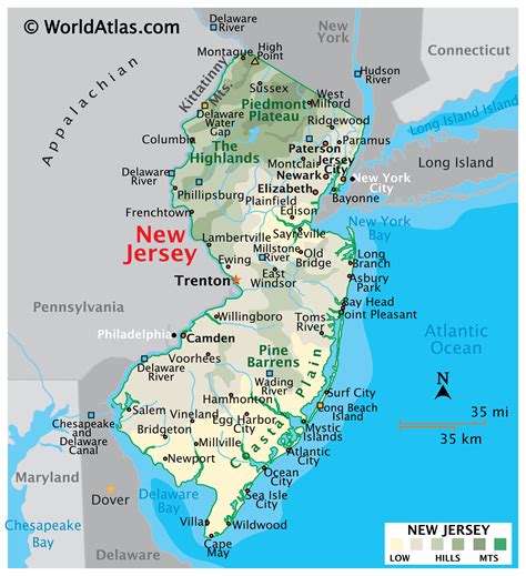 New Jersey Maps & Facts - World Atlas
