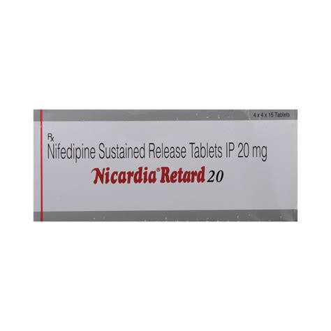 Nicardia Retard 20 Tablet | 30 Minutes 24/7 Delivery