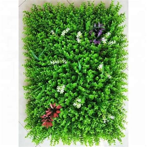 LAMANSH® ( 2×1.5 ft , size of each panel ) Artificial Grass & Flower W ...