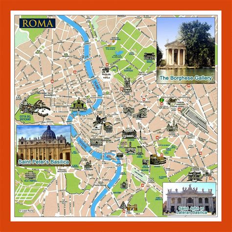 Tourist Map Of Ancient Rome City - Infoupdate.org