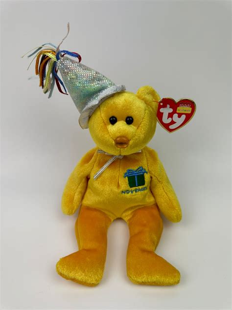 Ty Beanie Baby “happy Birthday” the November Birthday Bear Wearing a ...
