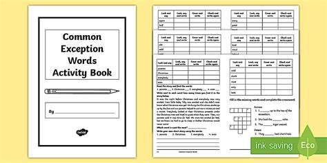 Year 2 Common Exception Words Activities | Twinkl - Twinkl
