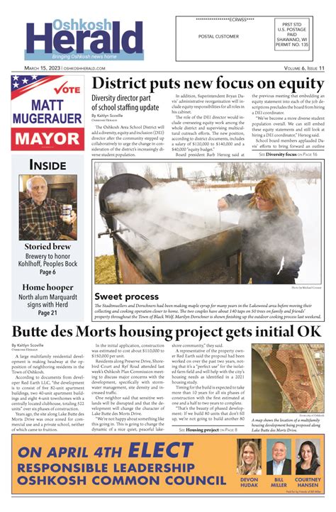 March 15, 2023 Oshkosh Herald - Oshkosh Herald