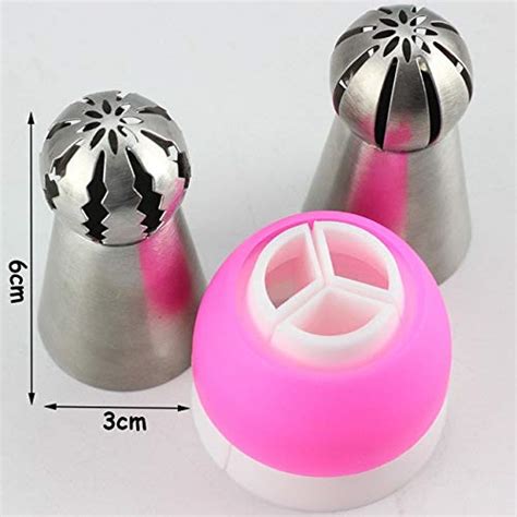 Buy 3Pcs Stainless Steel Russian Spherical Ball Icing Piping Nozzle ...