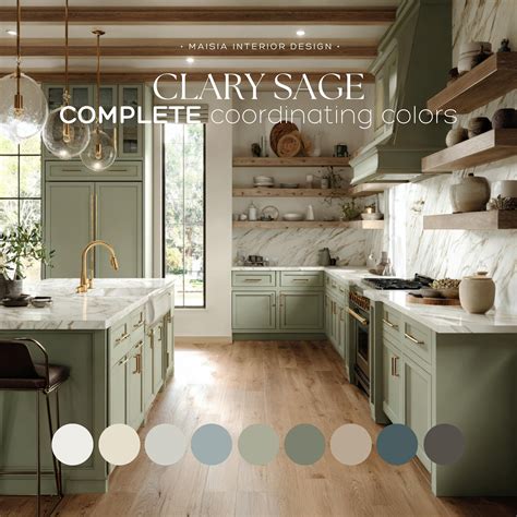 CLARY SAGE Sherwin Williams Color Palette Peaceful Neutral Color Scheme ...