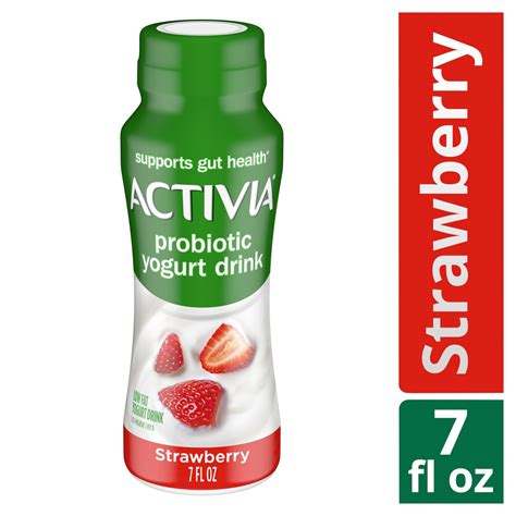 Activia Strawberry Banana Probiotic Low Fat Yogurt Drink, 7 fl oz ...