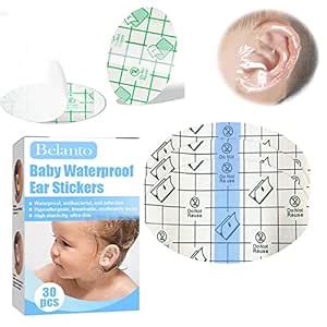 Amazon.in: Buy Belanto Baby Waterproof Ear Stickers 30pcs,Newborn Baby ...