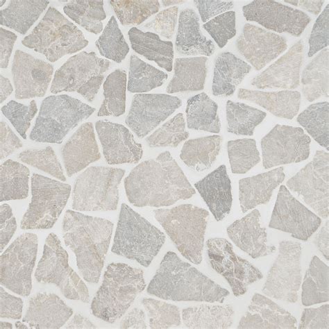 Nature Tumbled Pram Gray Pebble Honed Mosaic Tile | Stone tile texture ...
