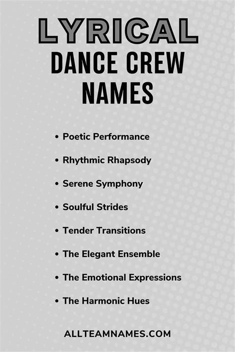 Whats Your Dancer Names 271 Dynamic Group Names For Dance Teams