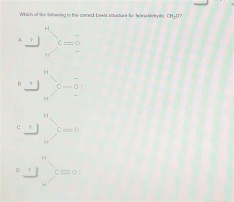 Solved: Which of the following is the correct Lewis structure for ...