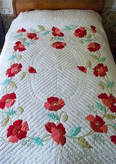 applique quilting vintage applique quilt poppy appliqued quilt bucilla applique quilting vintage applique quilt poppy appliqued quilt bucilla