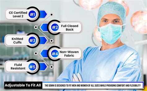 CUFF- SHIELD Non Woven Polypropylene Disposable Surgical Isolation Gown ...