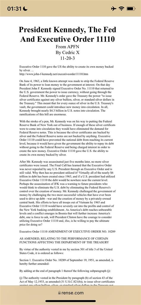 Executive Order 11110