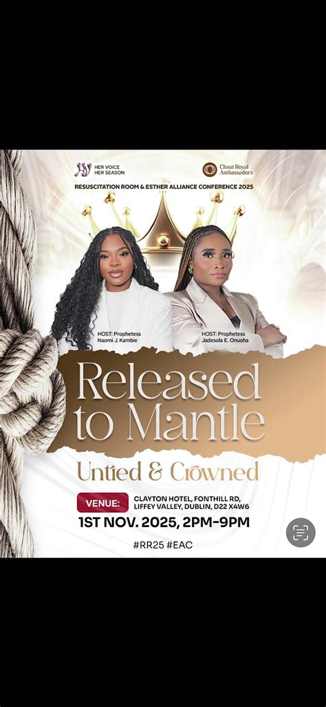 Resuscitation Room & Esther Alliance Conference 2025, Clayton Hotel ...