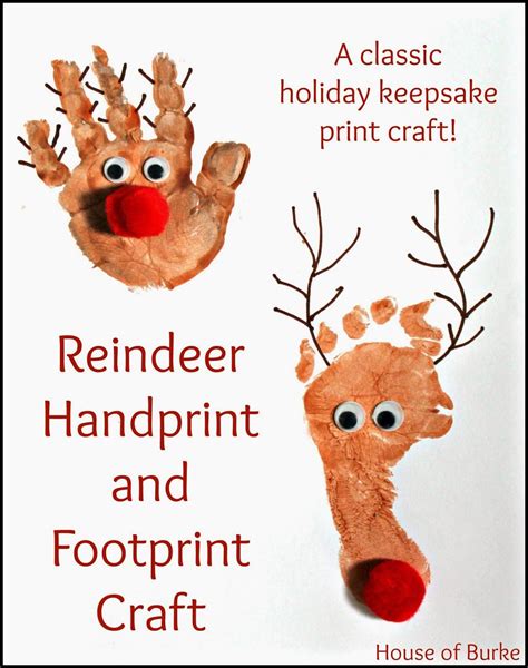 Handprint And Footprint Reindeer at Nathan Dillon blog
