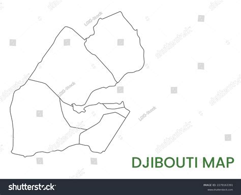 High Detailed Map Djibouti Outline Map Stock Vector (Royalty Free) 2279163391 | Shutterstock