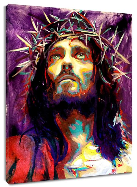Amazon.com: HVEST Jesus Christ Wall Art Watercolor Christian Jesus ...