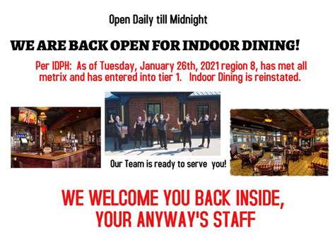 OAKBROOK TERRACE – Anyway's Pub, Restaurant & Banquets