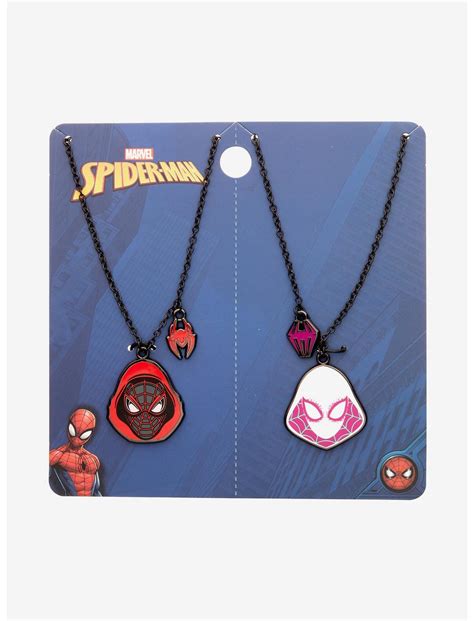 Marvel Spider-Man Miles & Gwen Best Friend Necklace Set | Hot Topic