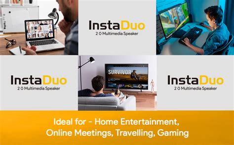 INSTAPLAY Insta Duo 2.0 Multimedia Speaker (Black) | AUX Cnnectivity ...