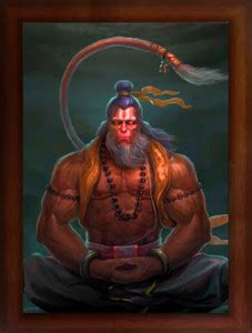 Craft Quest Bajrangbali photo frame, digital reprint synthetic wood (10 ...